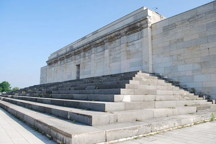 the Zeppelin grandstand, where Hitler gave stump speeches