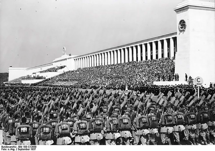  1937 photo from the Zeppelin Grandstand Photo: Bundesarchiv/ O.Ang