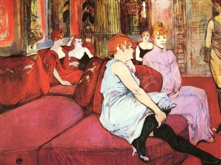Toulouse-Lautrec, In the Salon at the Rue des Moulins, 1884