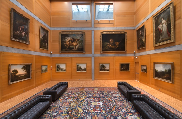 Library Court Gallery in the Yale Center for British Art