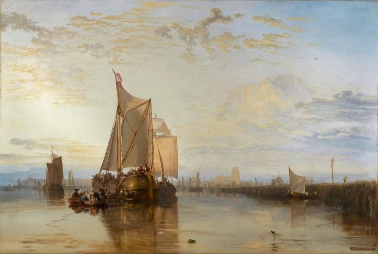 J. M. W. Turner, Dort or Dordrecht: The Dort Packet-Boat from Rotterdam Becalmed, 1818