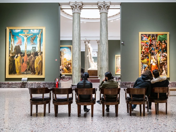 gallery in the Pinacoteca di Brera in Milan