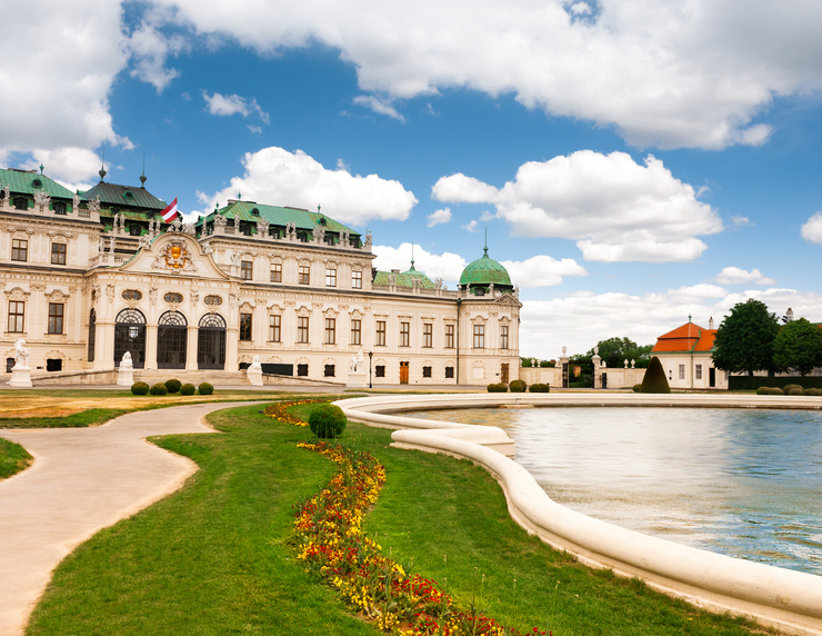 the wonderful Bevledere Palace in Vienna