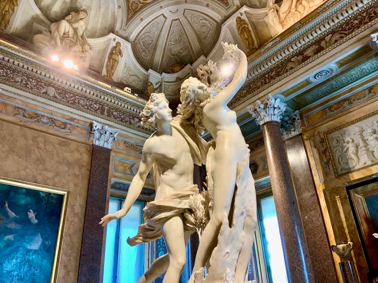 Bernini's Daphne and Apollo in Rome' Borghese Gallery