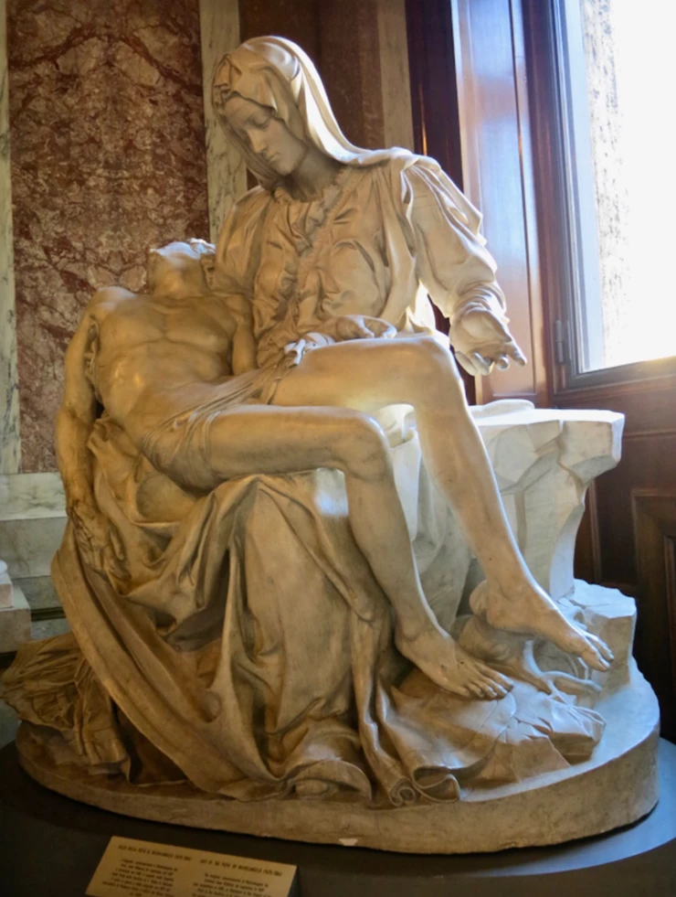 copy of Michelangelo's Pieta in the Vatican Pinacoteca