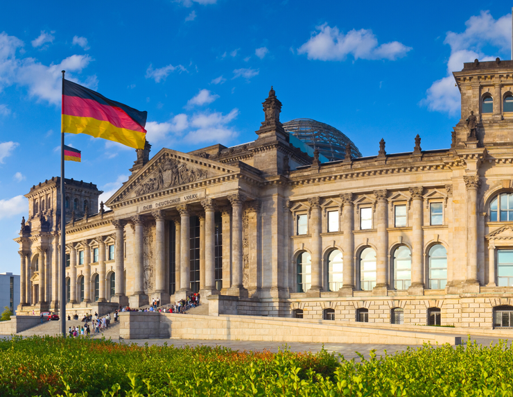 the Reichstag, the German parliament building