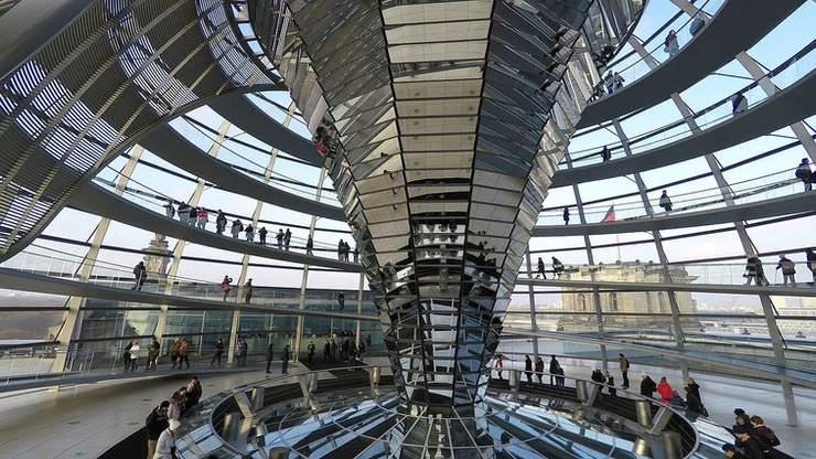 the glass dome of the Reichstag