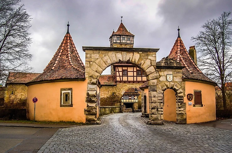 Roder Gate and Roder Tower in Rothenburg ob der Tauber
