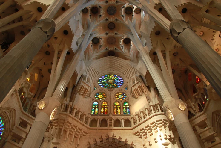 the interior of Sagrada Familia