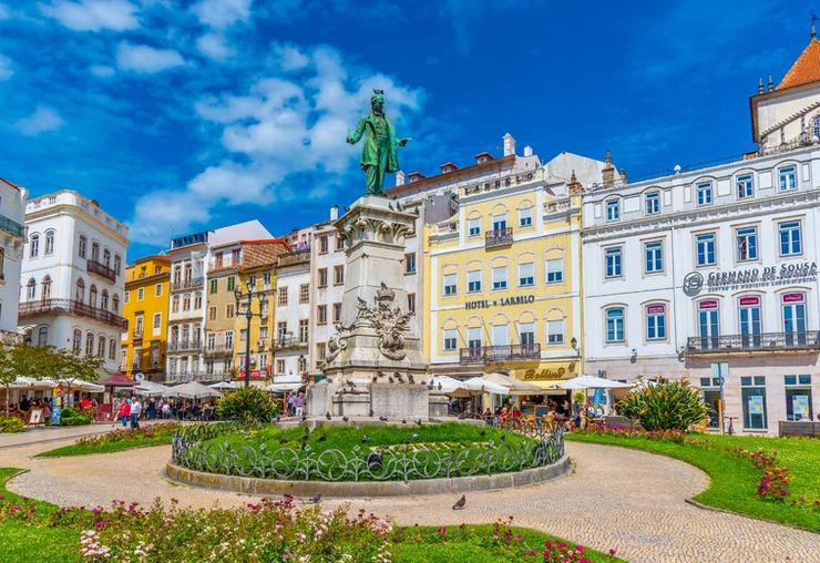 central square in Coimbra