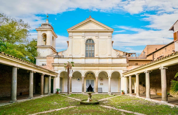 Courtyard of the Basilica of San Clemente al Laterano