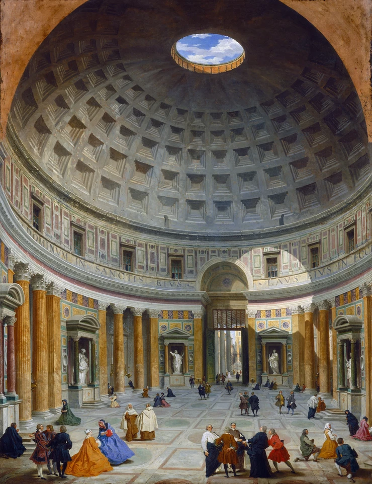 1734 painting of the Pantheon by Giovanni Paolo Panini