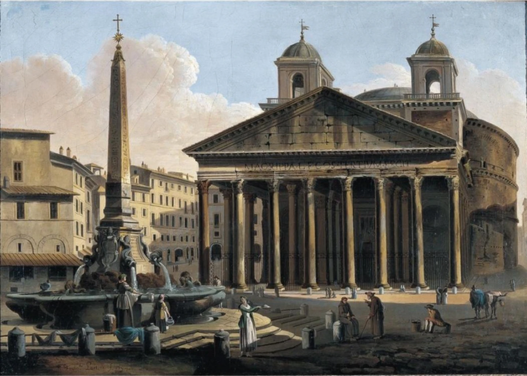 the Pantheon when it had bell towers