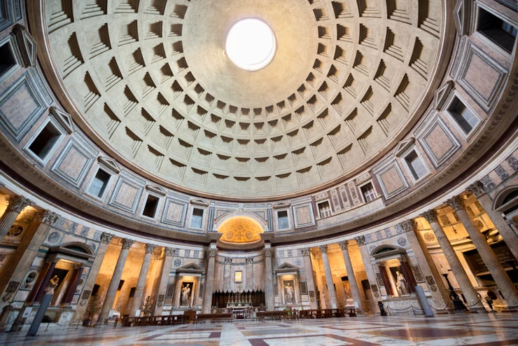 interior and dome of the Pantheon