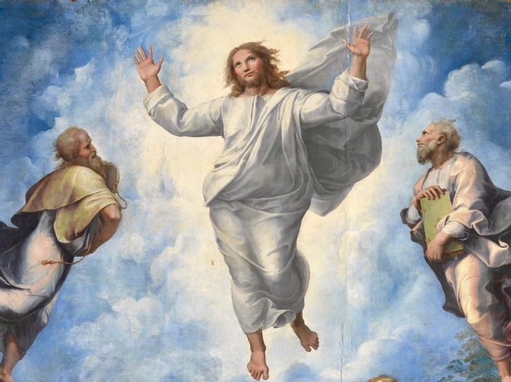 detail of Raphael's Transfiguration in the Vatican Pinacoteca