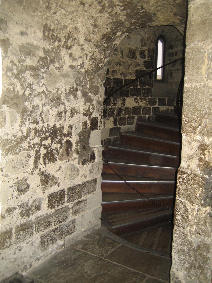 spiral staircase of the White Tower in the Tower of London