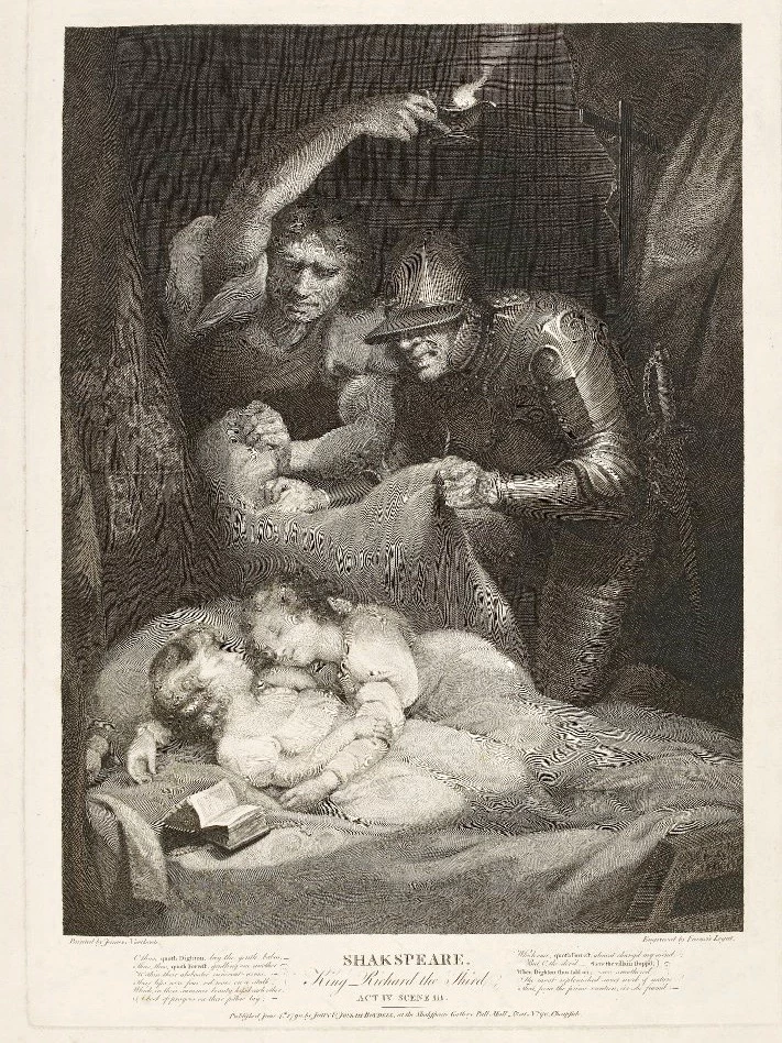 The Murder of the Princes, Shakespeare Gallery / Richard III, Act IV, Scene III, in the British Museum