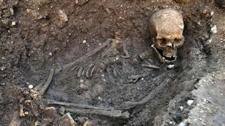 the bones of King Richard III in a Leicester parking lot. image source: history.com
