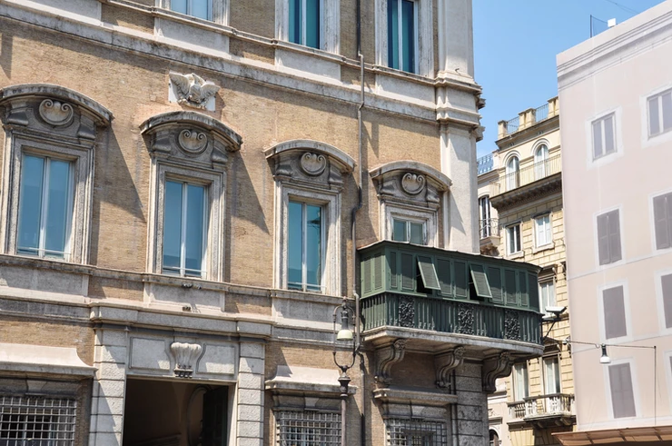 the famous balcony of Palazzo Bonaparte