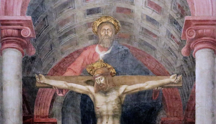 detail of Masaccio's The Holly Trinity