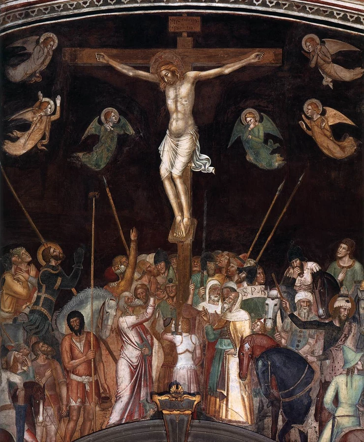 detail of the Crucifixion in the Spanish Chapel
