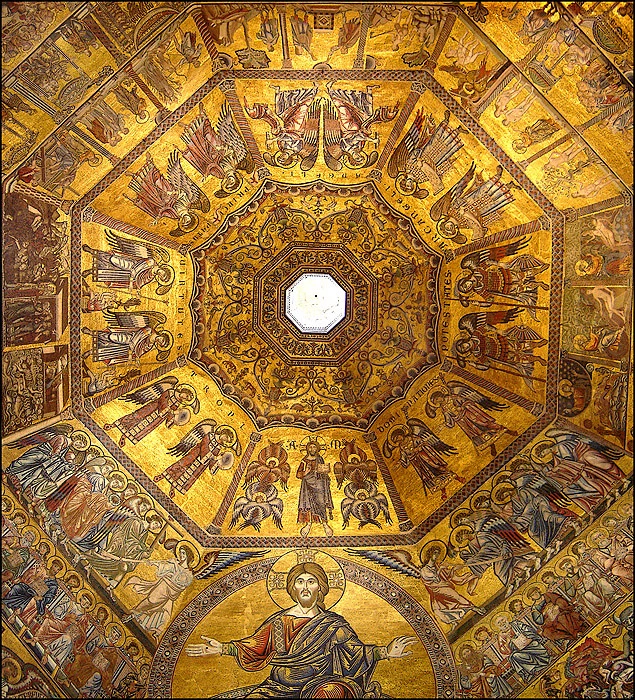 mosaics on the Baptistery ceiling