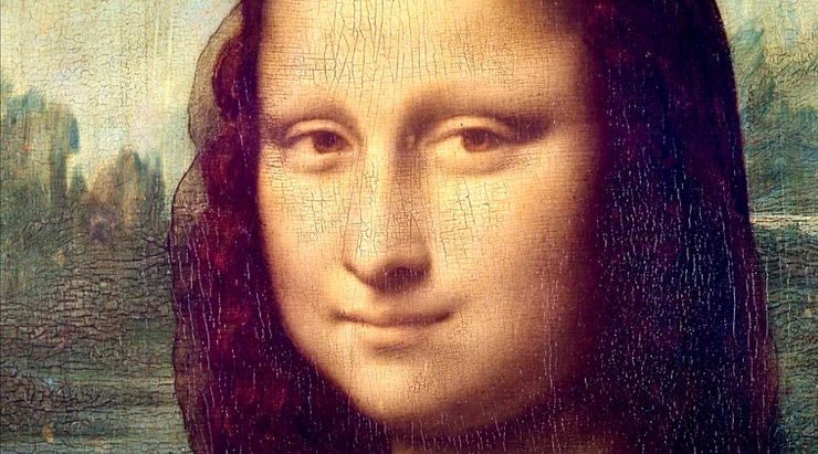detail of the Mona Lisa