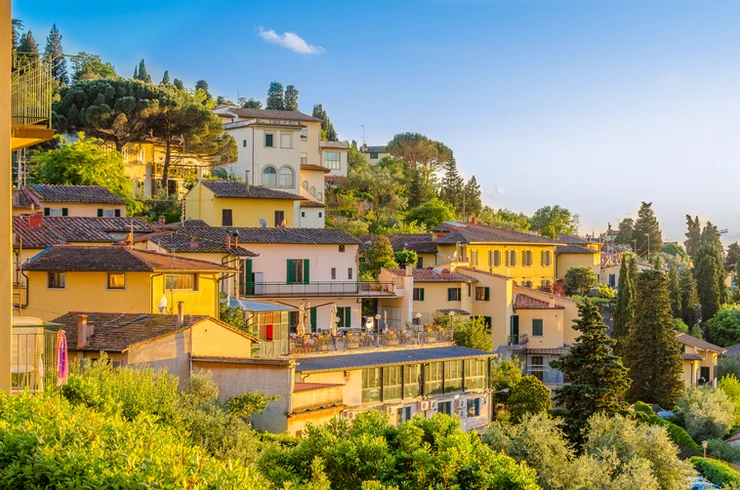 the town of Fiesole, right outside Florence
