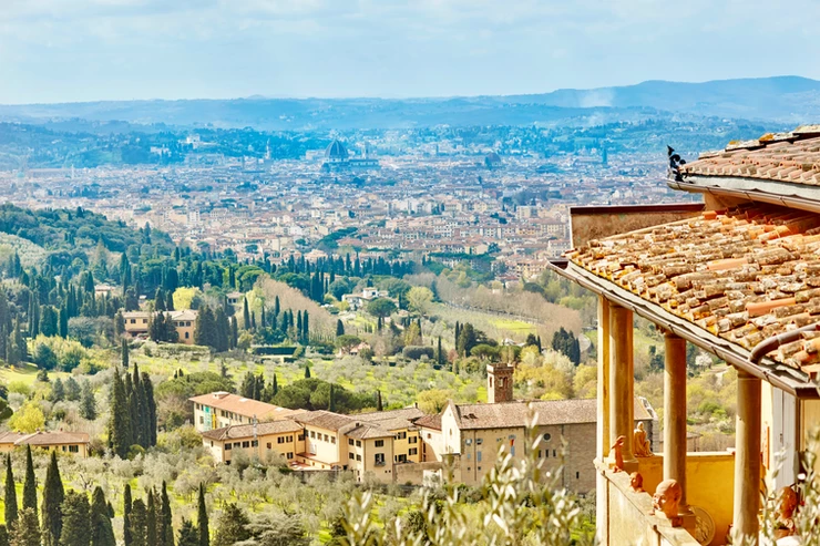 view of Florence from Fiesole