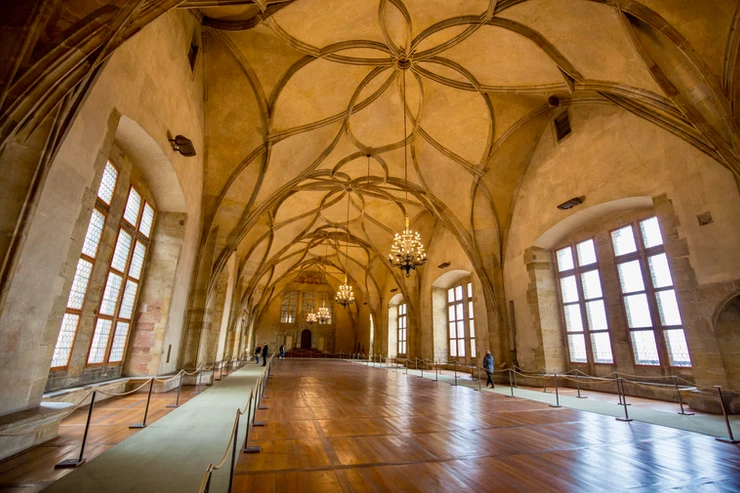 Gothic Hall in the Royal Palace of the Prague Castle Complex