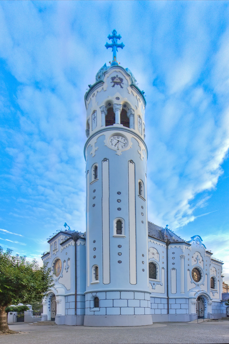 the "blue church" in Bratislava