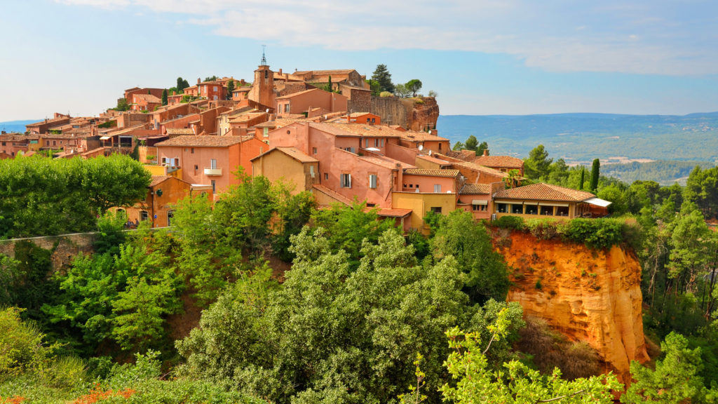 the "orange town" of Roussillon