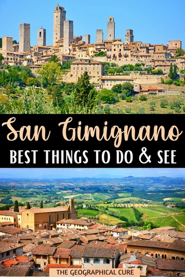 pin for the best things to do and see in San Gimignano