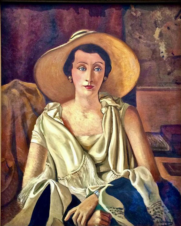 Andre Derain, Portrait of Madame Paul Guillaume with a Large Hat, 1928-29
