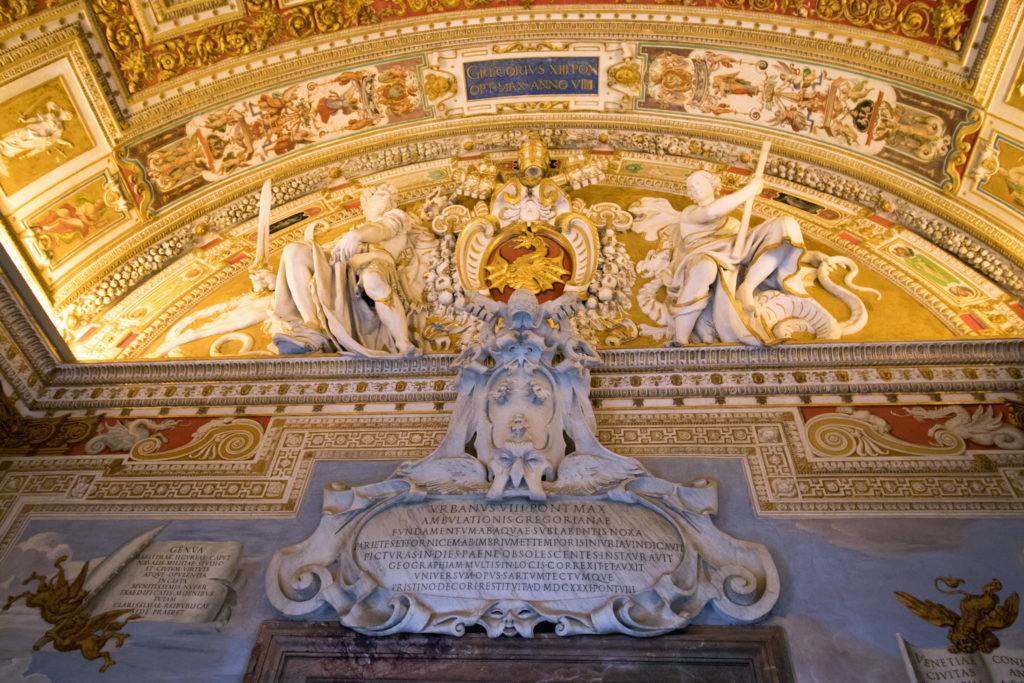 beautiful ceiling in the Vatican Museums