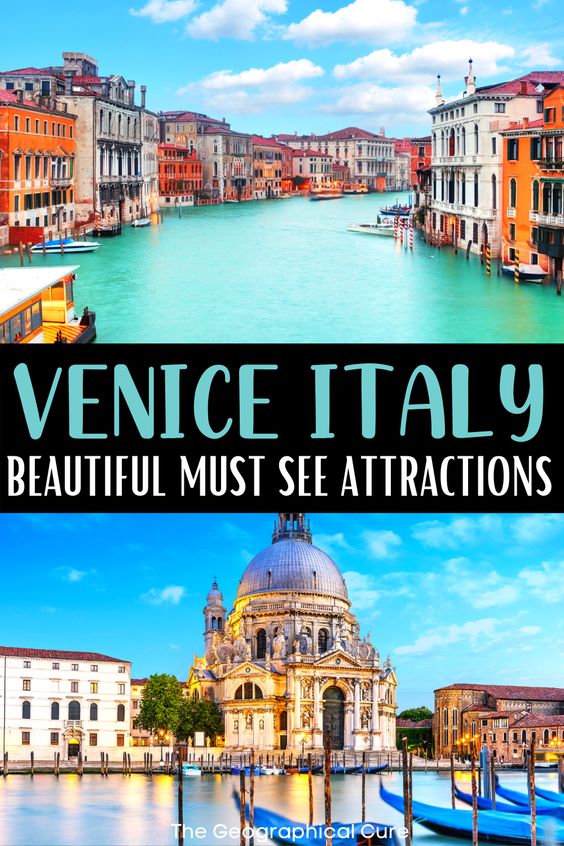 Pinterest pin for attractions on Venice's Grand Canal