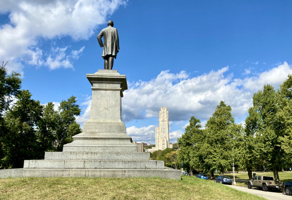 Christopher Columbus Statue in Schenley Park