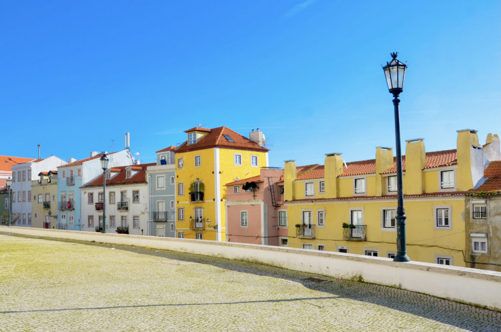 colorful facades of the Campo de Santa Clara