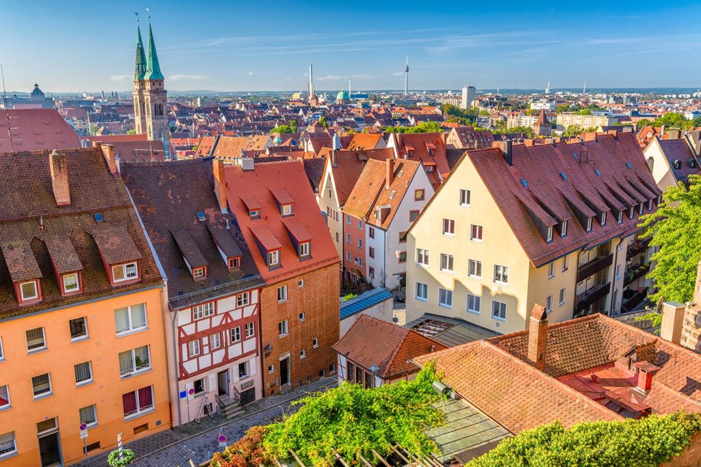 aerial view of Nuremberg