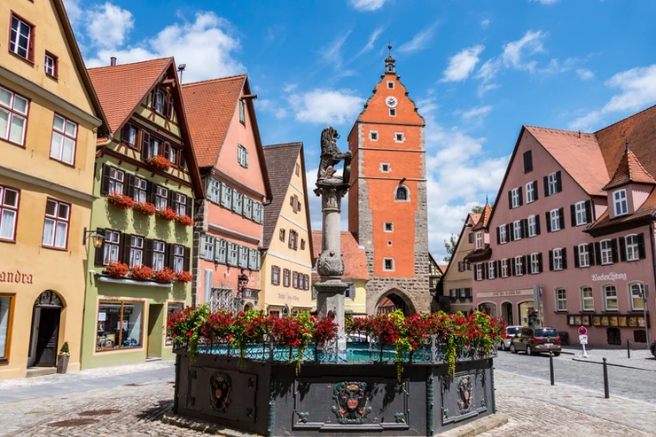 Wornitz Gate in the medieval town of Dinkelsbuhl