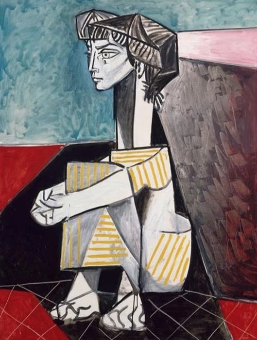 Jaqueline with Crossed Hands, 1954, by Picasso