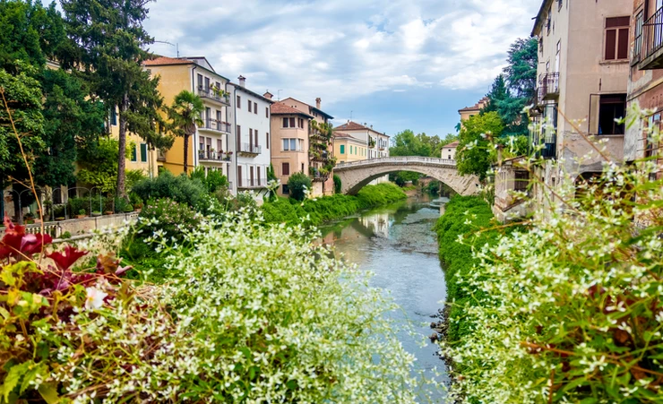 old Saint Michele stone bridge in Vicenza