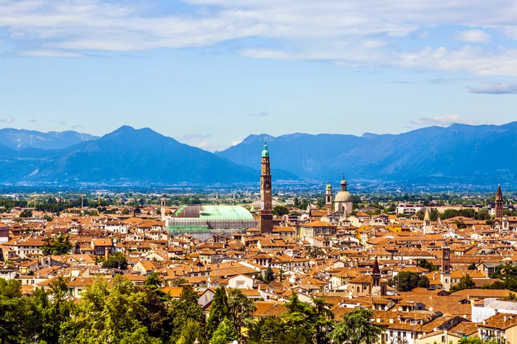 view of Vicenza from Mount Berico
