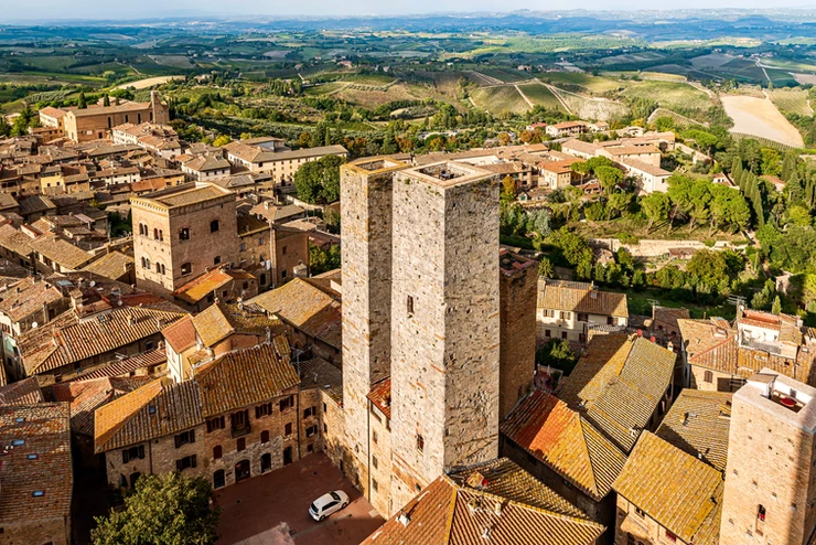 view of the Salvucci Towers from Torre Grossa