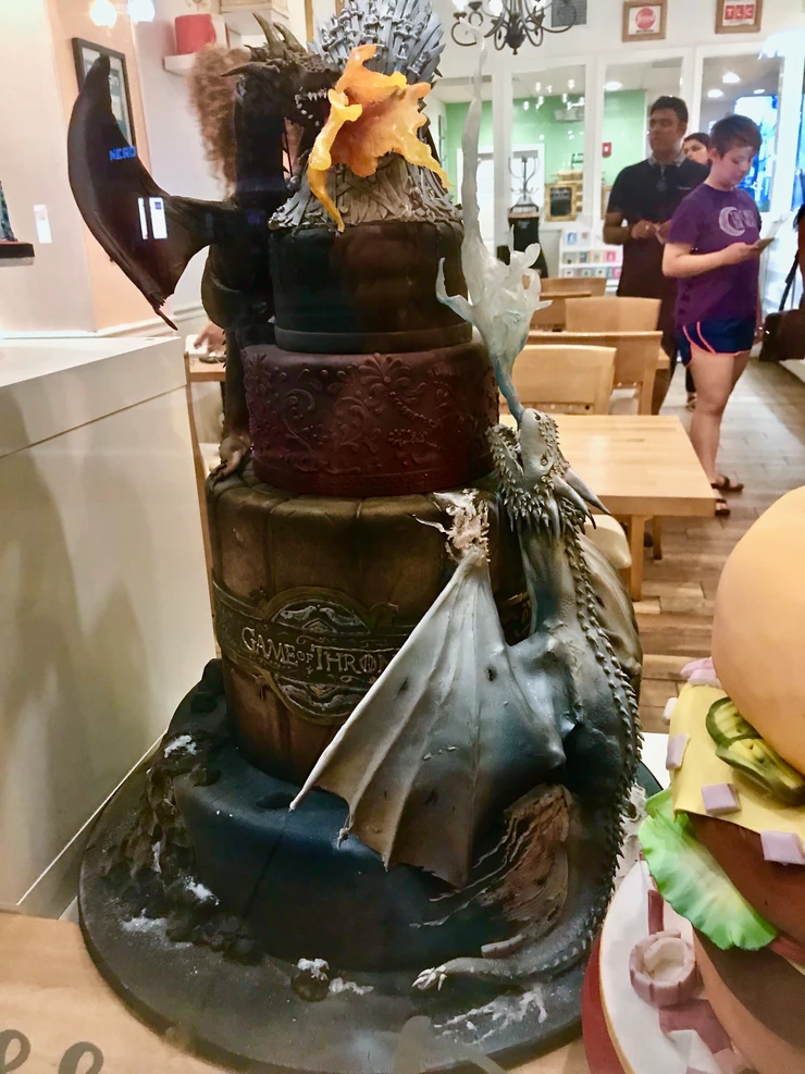 an incredible Game of Thrones cake at a bakery in the South End of Boston