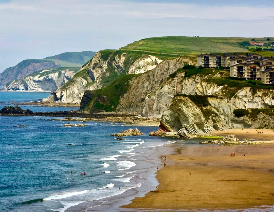 Sopalena Beach on the coast of northern Spain, 40 minutes from Bilbao
