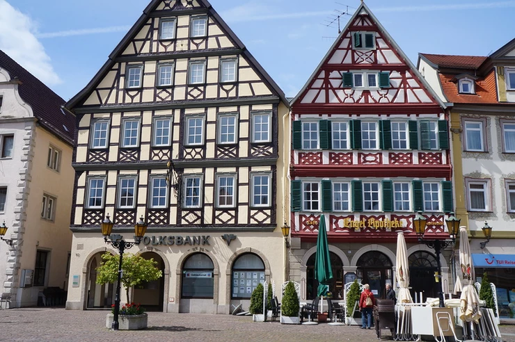half timbers in the spa town of Bad Mergentheim
