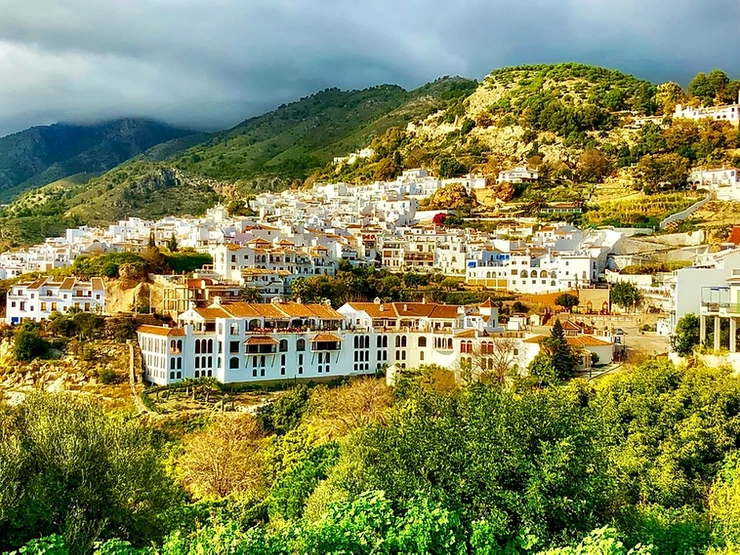 the white pueblo village of Frigiliana in Andalucia Spain