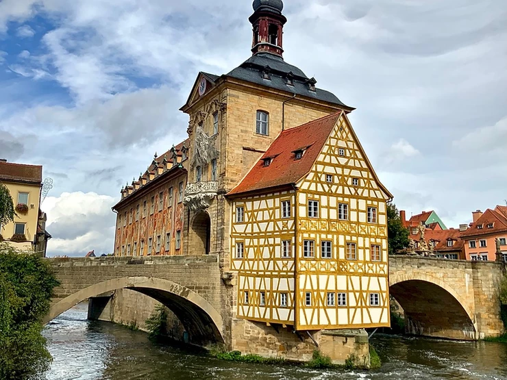 the exceedingly picturesque Old Town Hall of Bamberg