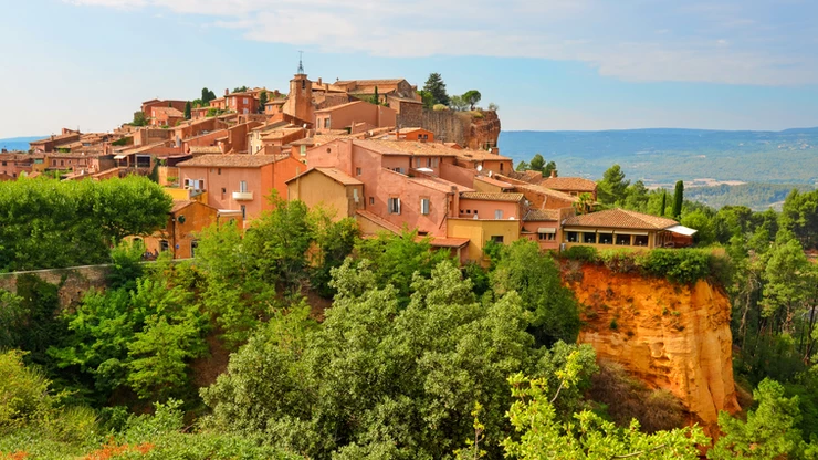 the ochre colored Roussillon in Provence